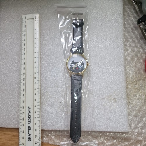 Ladies cat face watch with - ladies,