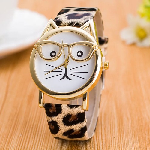 Leopard print fashion watch - print,