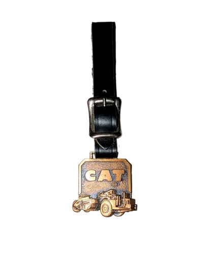 Vtg caterpillar cat brass - cat,