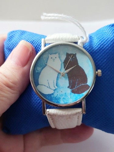 Cat design watch black - design, &